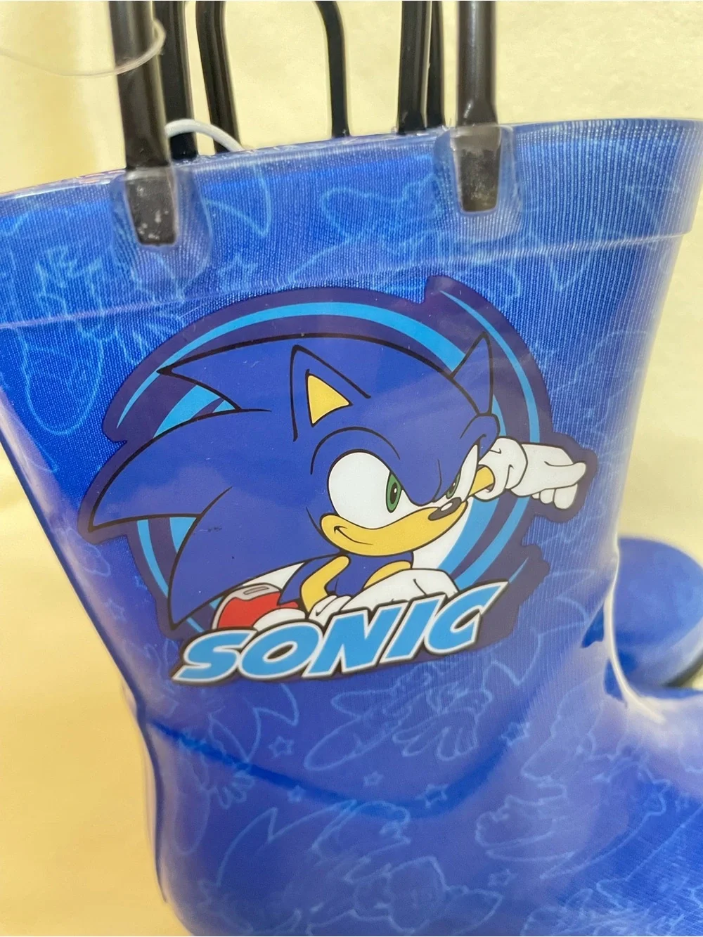 Sonic the Hedgehog Kids Blue Rain Boots Size US 7/8